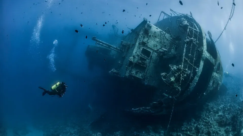 Famous shipwrecks preserved on the ocean floor