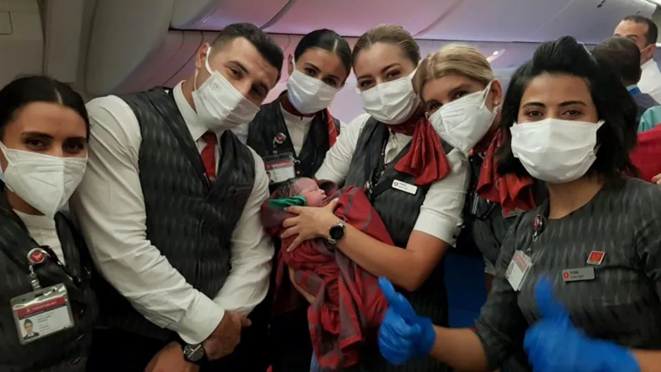 What happens when a baby is born on a plane?