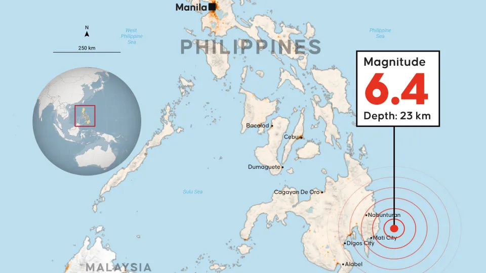 Powerful 6.4-magnitude earthquake hits the Philippines